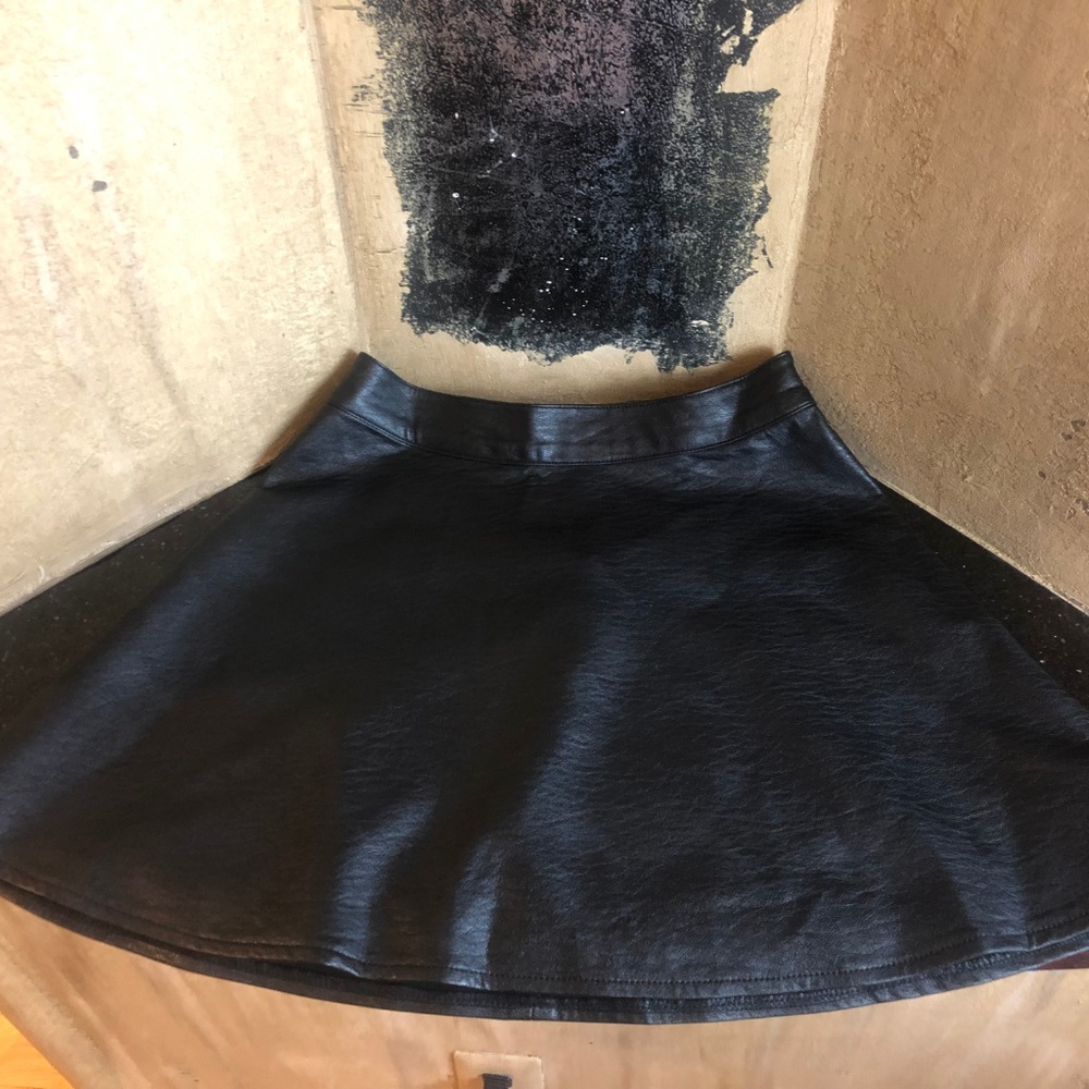 Faux Leather Skirt